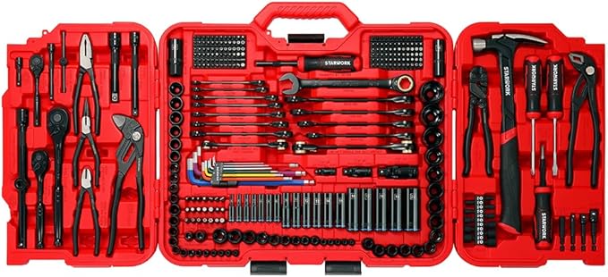 STARWORK TRUE MECHANIC 306-Piece Mechanics Tool Set and Socket Set, Comprehensive Tool Kit, Automotive Repair Tool Set, ?륯liers Wrench?? Professional