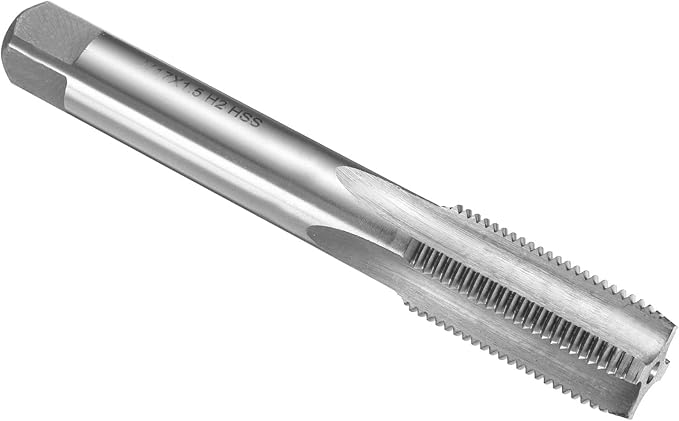 uxcell Hand Plug Tap M17 x 1.5 H2 Metric Thread Plug Style Taps Straight Flute Screw Tapping Threading Tool High Speed Steel HSS6542