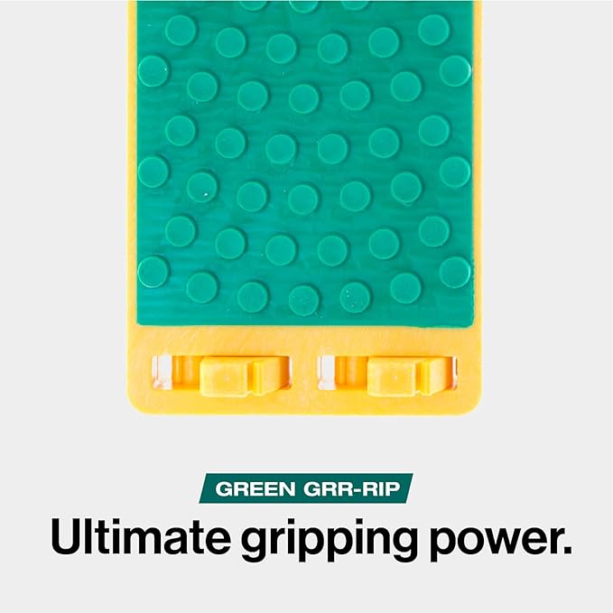 MICROJIG GRR-RIP-BLOCK Smart Push Block for Routers, Jointers, Band and Table Saws, Woodworking Tool, Extreme Grip, GB-1, Yellow/Green