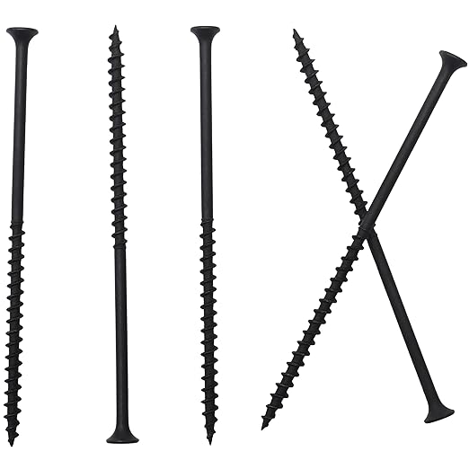 50pcs #10 횞 4-1/2 inch High Hardness Drywall Screws, Black, Coarse Thread, Phillips Drive, Bugle Head, Black Wood Screws, Long Screws, Wood and More