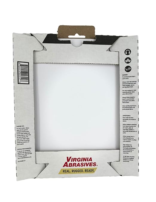 Virginia Abrasives 9??x 11??Commercial Pro Sandpaper Sanding Sheets, 120 grit, 20 Pack