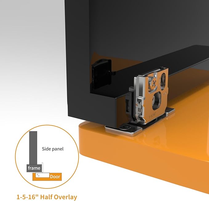Chibery 30 Pack 1-5/16" Overlay 3D Soft Close Concealed Hinge for Face Frame Door, Smooth Slow Self Closing Hinges, Satin Nickel, Hidden 105째 Open Angle Stainless Steel Hinge for Kitchen Cabinet Door