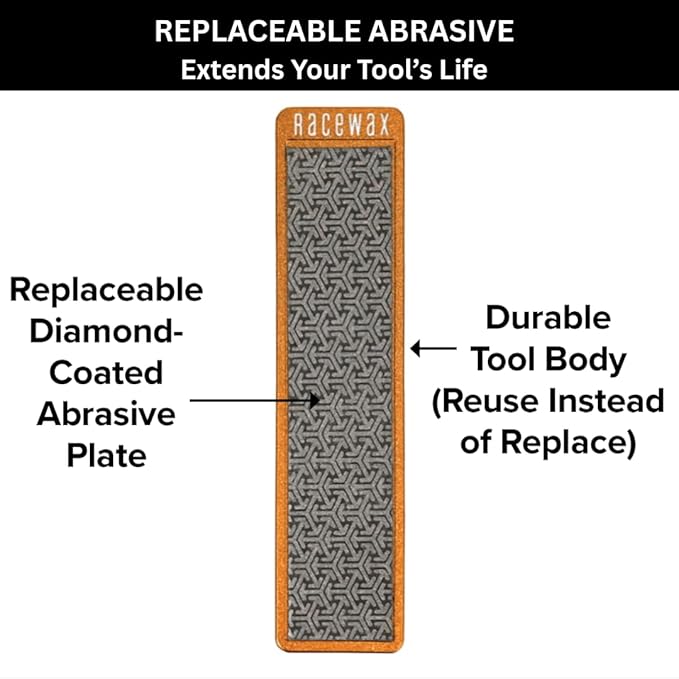 RaceWax Diamond Stone - Sharpening Stone - Ski and Snowboard Edge Polishing Stone - 105mm Tuning Tool