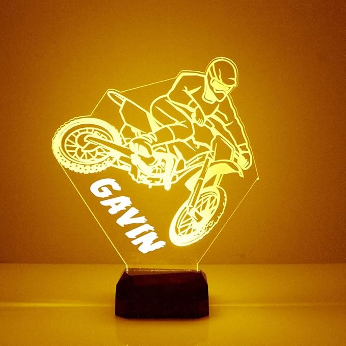 Transportation Custom LED Sign Night Light Lamp with Remote, Light Up Display with Personalized Name or Image, Customized and Made in The USA, Clear Acrylic Design Home Decor with 16 Colors, 4 Modes