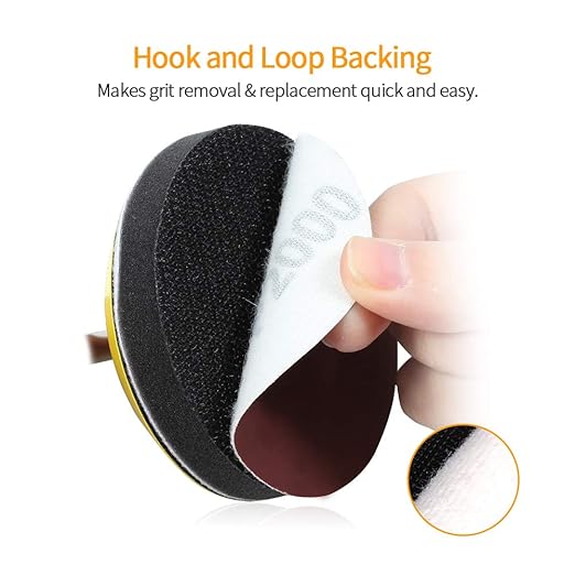 SPEEDWOX 100pcs Sanding Discs 3 Inch Sandpaper 2000 Grit Hook and Loop Sanding Discs for Drill Grinder Rotary Tools No Hole