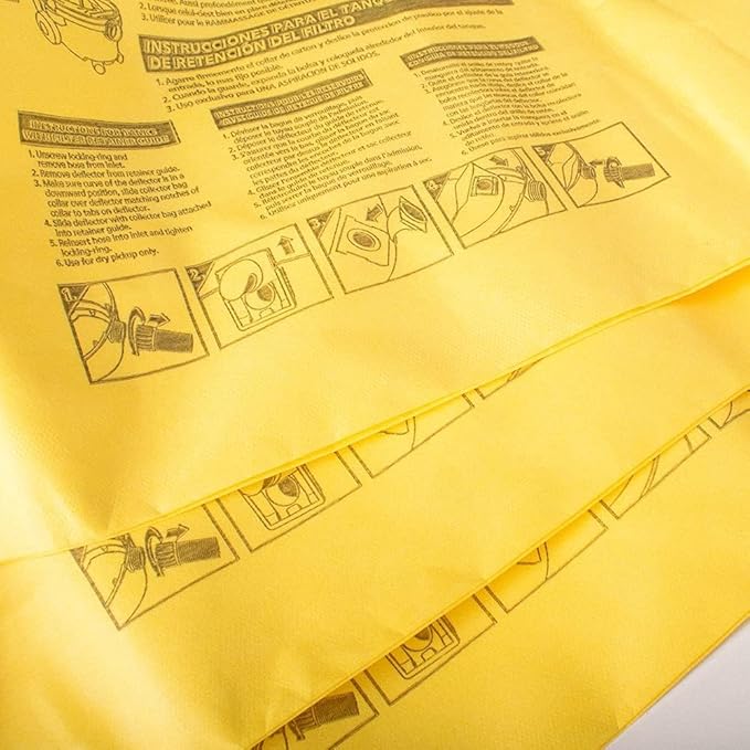 6 Packs Type D High Efficiency Filter Bags for 4 Gallon Wet/Dry Vacuums, Part #91964