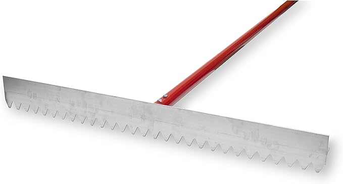 MARSHALLTOWN Asphalt Lute Rake, Sharp 36 Inch Blade, 84 Inch Aluminum Handle, T Connector, Made in The USA, RED700096C