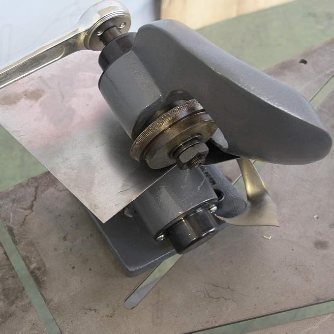 KAKA Industrial Throatless Sheet Metal Shear,0.079 Inch (2mm) metal shears 20-Gauge (0.036 Inch) Manual Bench Cutter for Steel, Aluminum, and Stainless Steel MMS-2