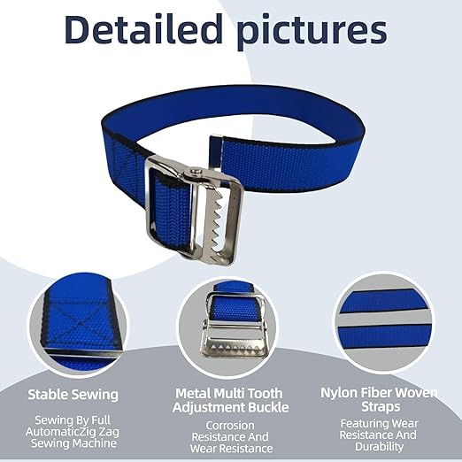 Drywall Stilt Replacement Parts - 2Pcs Replacement Straps + 2Pcs Comfort Stilt Pads Set 竊똍ylon Adjustable Stilt Leg Straps Protective Padded Leg Bands for Construction, Renovation