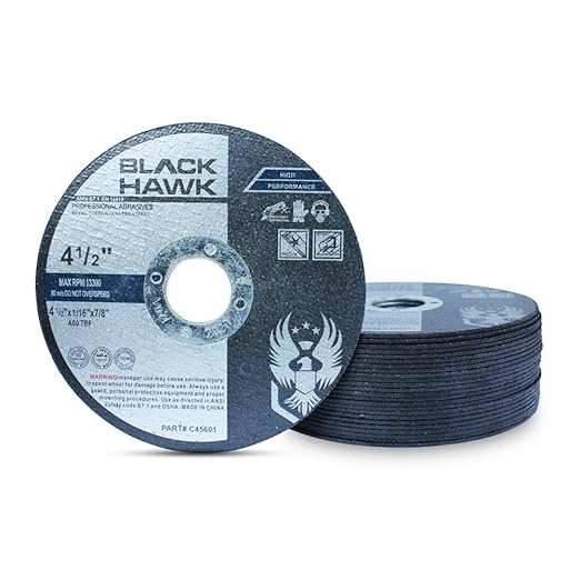 BHA Metal and Stainless Steel Cut Off Wheels for Angle Grinders, 4.5??x 1/16??x 7/8??- 25 Pack
