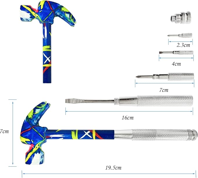 6 in 1 Flower Hammer & Screwdriver Tool, All In One Screwdriver Hammer Tools Set, Best Gift for Birthday Valentine's Mother's day Christmas Thanksgiving Halloween