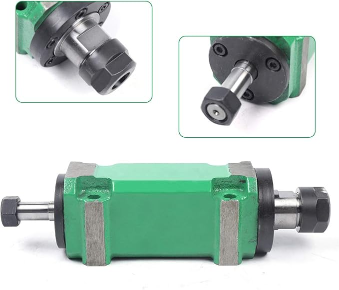 ER20 Collet Chuck Power Head Spindle Power Unit 60mm Cutting/Boring/Milling machine Tool Spindle 750W 0.75KW 1hp Waterproof For Drilling Application (Angle contact (for boring and milling) waterproof)