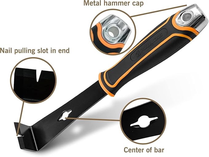 ROLLINGDOG 5 PC Drywall Repair Knife Set - Include Putty Knife Needed for Drywall Work (1.5" Stiff Blade Scraper, 1.5" Pry Bar, 14-1 Mutil Painter's tool,3" and 6" Flexible Putty Knife)