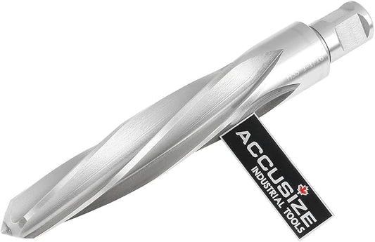 Accusize Industrial Tools 1-1/16'' H.S.S. Aligning Reamer with 3/4'' / 0.75'' Weldon Shank, Spiral Flute, 0521-1716