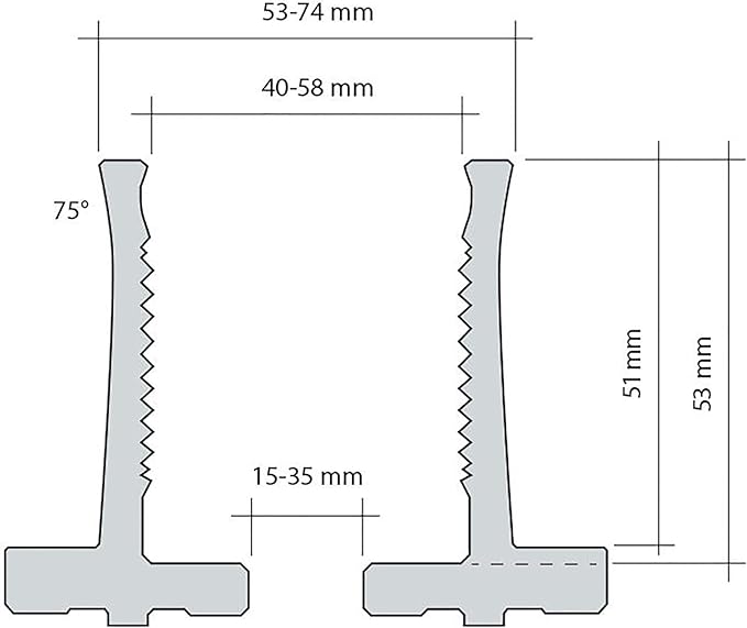 Woodlathe Chuck BMT-J6017 Long Nose Jaws for Woodturning Lathe Chucks, Suitable for Clamping Long workpieces with Serrated inner sides and long spigots, Compatible with Super NOVA 2, G3.