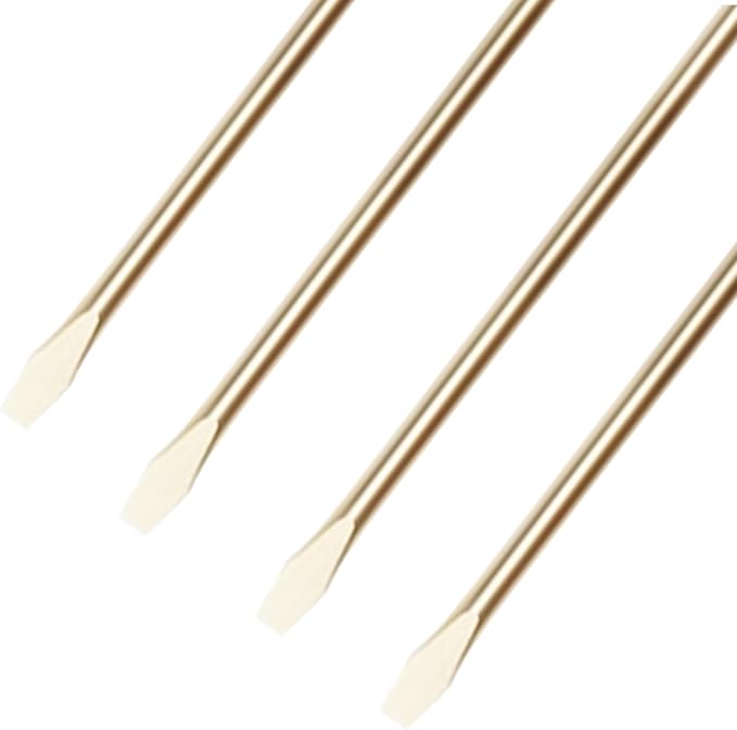 Non Sparking Flat Screwdriver 7mm (9/32 Inch) Flat Head, Length 150mm (5-29/32 Inch) Beryllium Bronze Copper, Spark Free Safety, Non-Magnetic,Corrosion-Resistant, Die-Forge