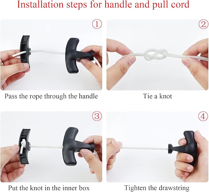 WOTIAN Pull Cord Rope 4.75ft Compatible with Champion Predator Generator Pull Cord Replacement Parts Recoil Starter Rope Handle 145cm 4.2mm