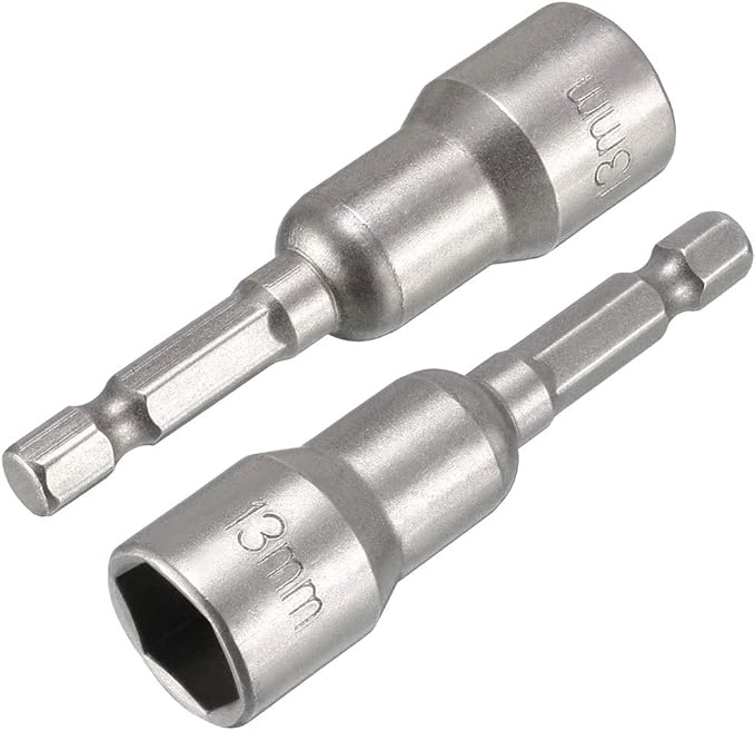5pcs Power Screwdriver Nut Driver Bit Set Sizes 13mm 1/4??Hex Shank Impact Nuts Driver Drill Bits Metric Wrench Socket Bit
