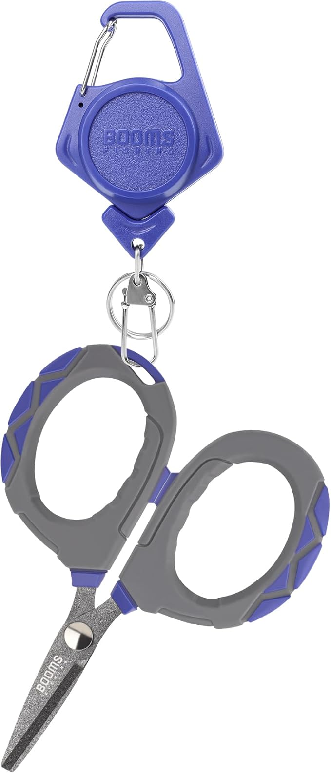 Booms Fishing Braided Line Scissors: Micro-Serrated Stainless Steel Blades Line Cutter - XW01 4.1" Fishing Serrated Shears