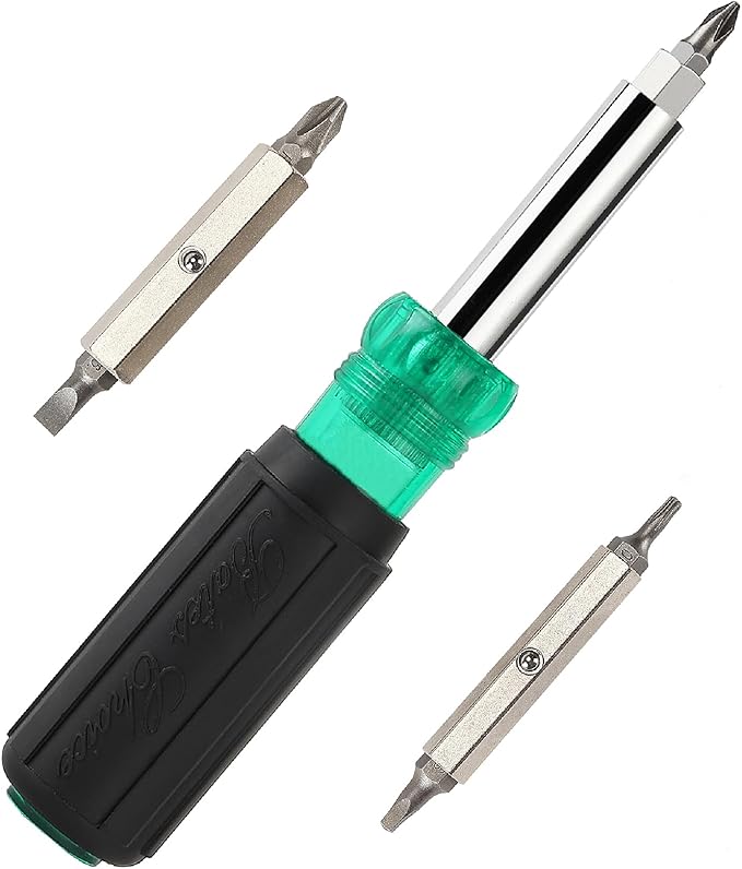 Bates 11-in-1 Multi-Bit Screwdriver/Nut Driver, All in One Multitool