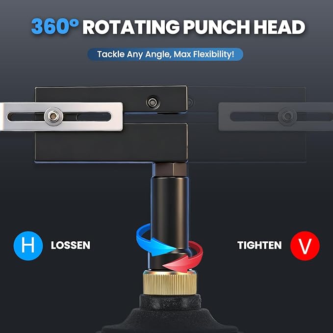 NEWTRY 5mm Pneumatic Hole Punch Industrial Air Hole Puncher Flange Tool Deep Metal Hand Punch Punching Gun Punching Machine (Hole Size, 5mm)