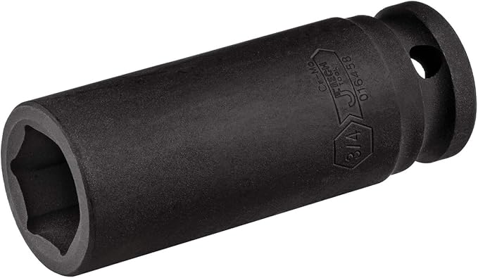 Jetech 1/2 Inch Drive 3/4 Inch Deep Impact Socket, Made with Heat-Treated Chrome Molybdenum Alloy Steel, 6-Point Design, SAE
