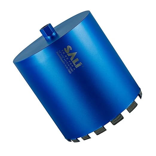 SALI Wet Diamond Core Drill Bits 14"/358mm Diameter, 15"/380mm Drilling Depth Concrete Core Drill Bit, 1-1/4-7" Thread Core Bit Turbo Laser-Welded Segments with Rebar, Brick, Block, Masonry, Stone