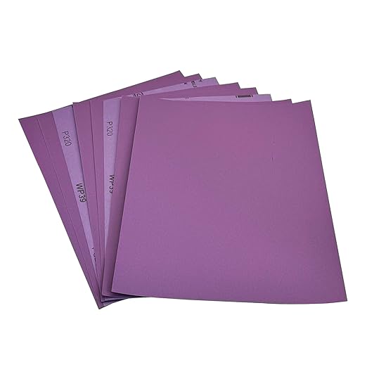 320 Grit Wet Dry Sandpaper, 9 x 11 Inch (23x28 cm) Sanding Sheets, 10 PCS Premium Aluminum Oxide Abrasive Sand Paper for Wood Metal Ceramic or Auto Polishing and Scratches Removing
