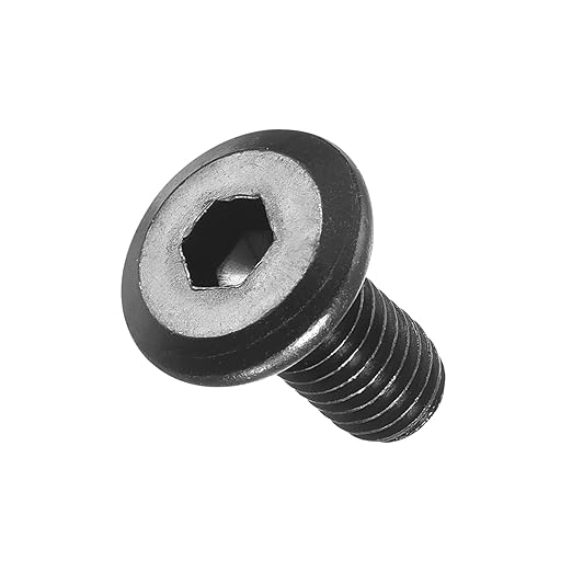 METALLIXITY Flat Head Hex Socket Cap Screws Bolts(M6-1x12) 25Pcs, Steel Hex Socket Furniture Bolts Screws - for Furniture Woodworking Project, Black