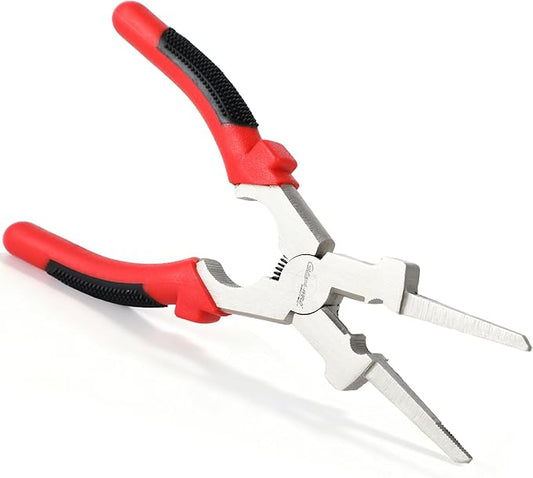 8" MIG Welding Pliers with Nickel-Plated Rust-Resistant Finish High-Carbon Steel Tool with Insulated Handle for Welding, Electrical, Mechanical & Home Use