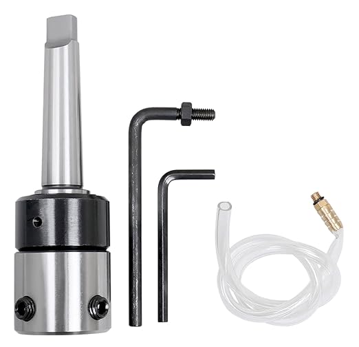 Accusize Industrial Tools Annular Cutter Arbor, Mt3 to 1-1/4'' Weldon Shank with Coolant System for Drill-Use Annular Cutters, Mc10-0332