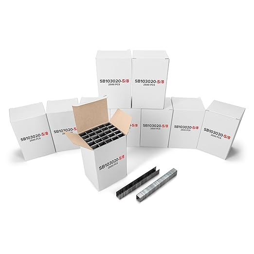 IDL Packaging Heavy Duty Staples for Pneumatic Stapling Plier SP50-10B-A, 1/2" x 5/8" x 0.128" (10 Boxes, 25000 pcs) - High-Tensile Stainless Steel for Industrial Staplers