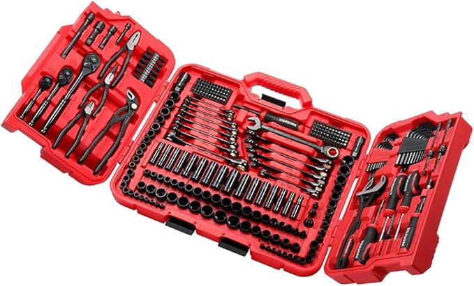 STARWORK TRUE MECHANIC??313-Piece Mechanics Tool Set and Socket Set, Professional SAE/Metric