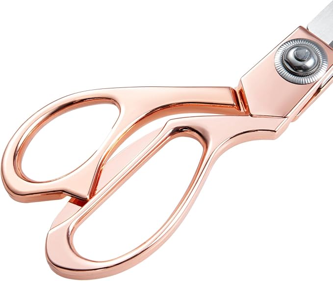 Rose Gold 8" Sharp Tailor Scissors Leather Fabric Scissors Stainless Steel Professional Heavy Duty Clothing Dressmaking Shears Tailor Sewing Fabric Craft Cutting