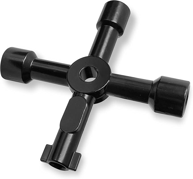 4 in 1 Meter Box Key Gas Key Utility Key, for mail box, elevator, electrical cupboard box, train door, water meter valve