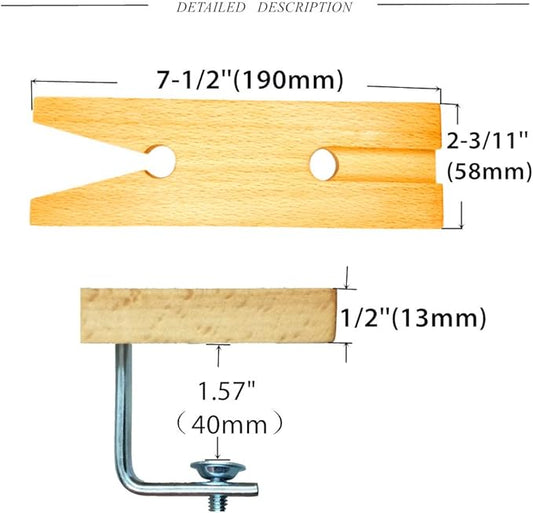 Bench Pin Clamp Set V-Slot for Workbench Wooden Jewelry Making Tool JZ-V-1