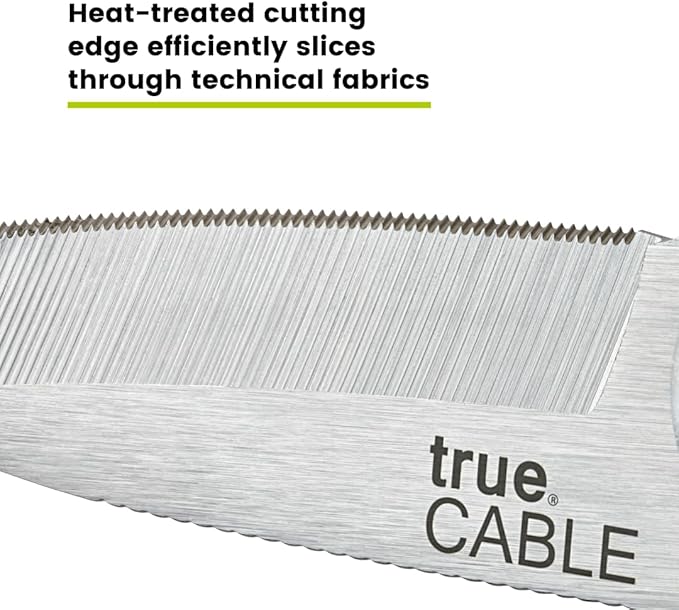 TRUE CABLE Kevlar Shear Scissors, 5.50", Industrial Grade High Carbon Steel, Fiber Optic Cable Cutter for Kevlar, Dyneema, Technora, Carbon Fiber, Fiberglass