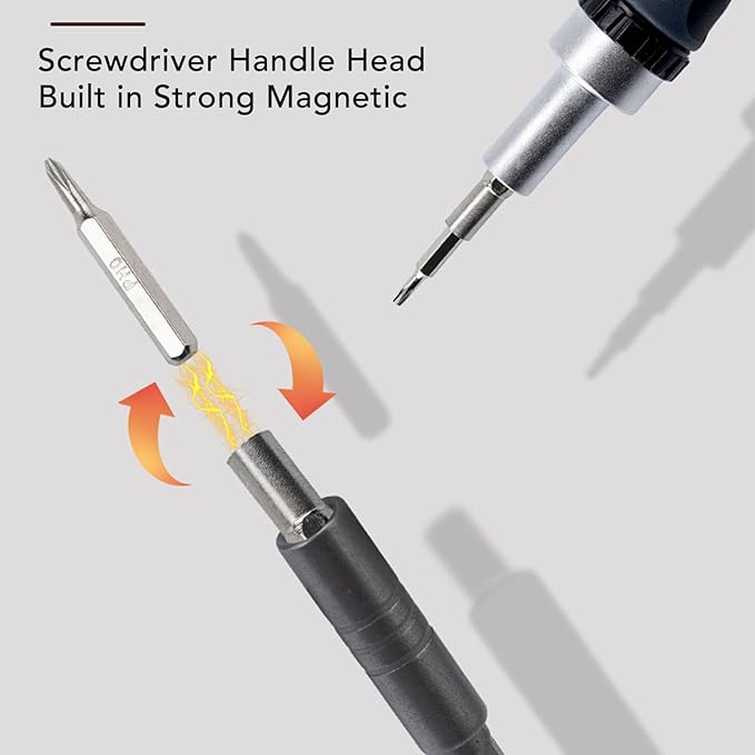 Ratcheting Screwdriver Set, 68 in 1 Socket Set and Magnetic Screwdriver Bit Set with Ratcheting Handle, Extension Bar, Storage Case, for electronic products, household appliances