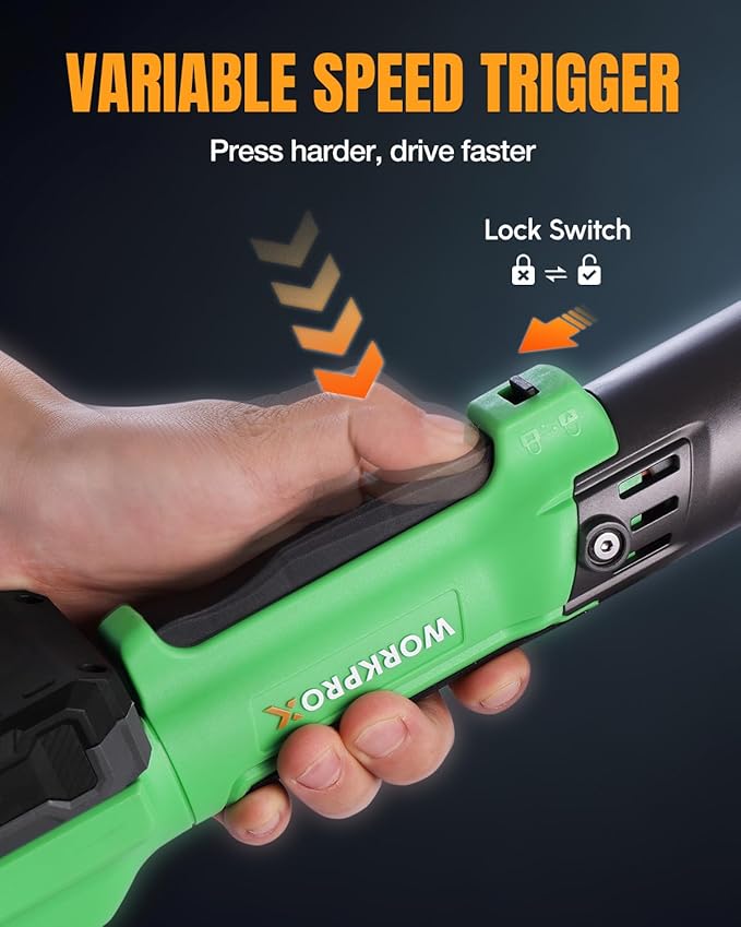 WORKPROX Electric Ratchet Wrench 3/8" Set, 20V Cordless Ratchet Wrench Kit, 74Ft-lbs, 250RPM, Battery Powered Ratchet with LED Light, 2-Pack 2000mAh Batteries, 7 Sockets & 3" Extension Bar