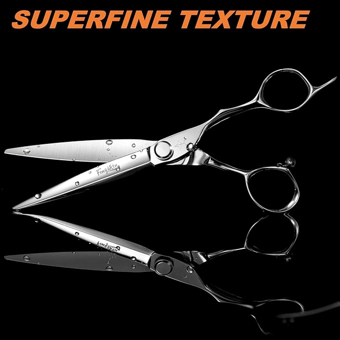 High-end Professional Extremely Very Sharp Barber Hair Cutting Scissors Hairdresser Shears For Hair 6.3 Inch Haircut Scissor Made Of Dynamic Steel Alloy For Hairdressing Salon and Home Use