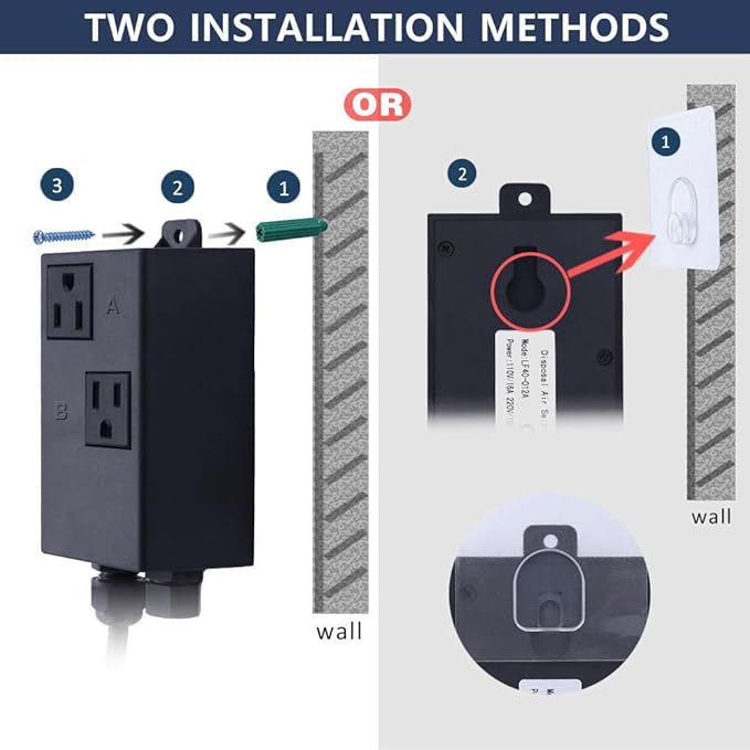 Garbage Disposal Air Switch Kit Dual Outlet Sink Top Waste Disposal Long Stainless Steel Black On/Off Air Button Food and Waste Disposals Part by Etoolcity