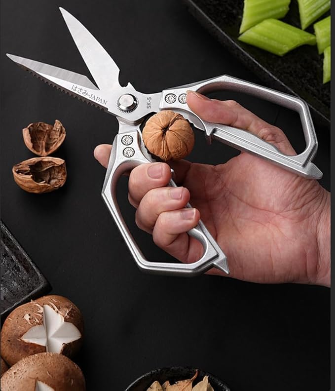 Kitchen Scissor, Heavy Duty Stainless Steel Kitchen Shears Scissor for Food, Sharp Cooking Scissors for Meat Chicken Fish Nut Vegetable Herb, Bottle Opener (Golden)