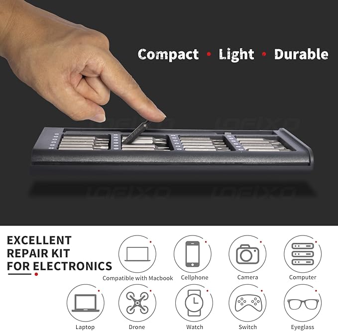 Precision Screwdriver Set,Eyeglass Repair kit,Magnetic Screwdrivers Torx,Pentalobe,Triwing Flathead,Phillips All in One Tools Set for iPhone/ps4/Switch,Camera,Phone Screen,Watch,Mac