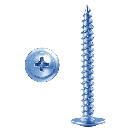 (60 pcs) Wensilon #10횞3" Phillips Truss Head Wood Screws Galvanized Iron Quick Metal Self Tapping