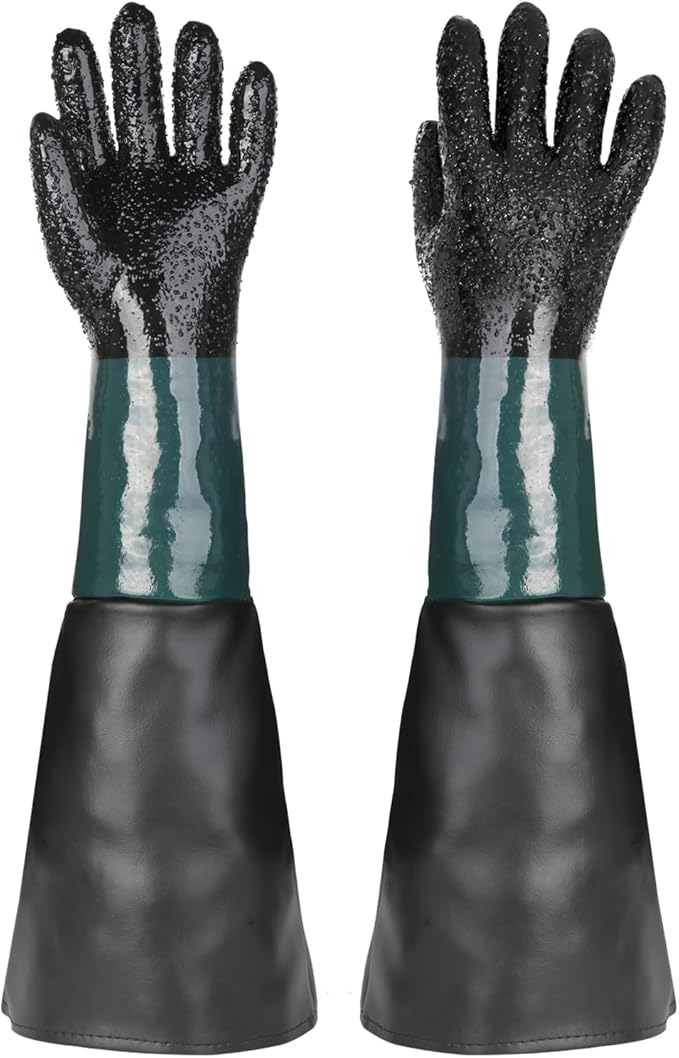 23.6" Blast Gloves for Abrasive Blasting Used on Sandblasting Sandblaster Sand Blast Cabinet