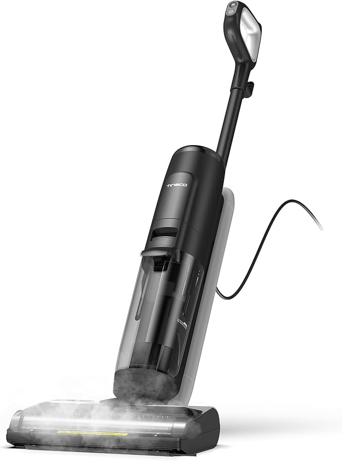 Tineco iFLOOR 5 Steam Wet Dry Vacuum All-in-one, Steam Mop Hardwood Floor Cleaner Great for Sticky Messes, 248??High-Temp Steam, Self-Cleaning with steam