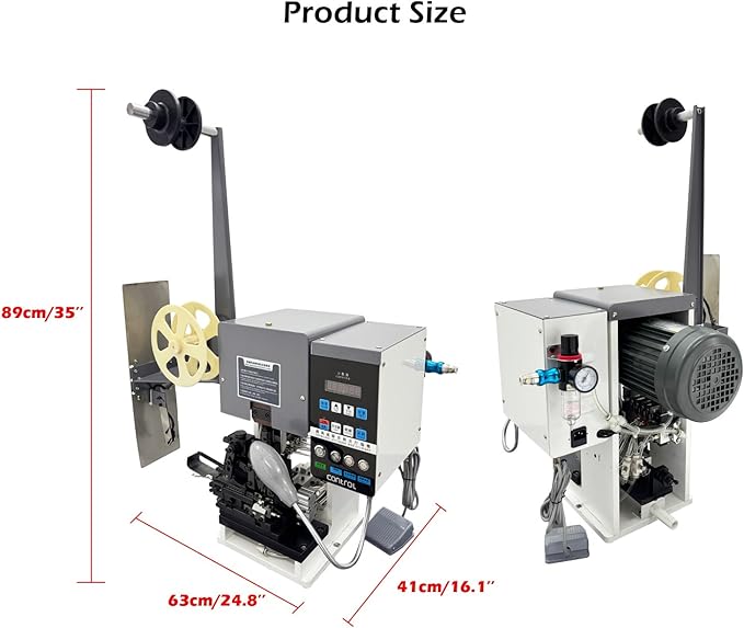 WYDDDARY 220V 1PH Fully Automatic Wire Stripping and Terminal Crimping Machine 1.5T Crimping Capacity 4000 Strokes/Hr Cable Wire Stripping and Crimping Machine
