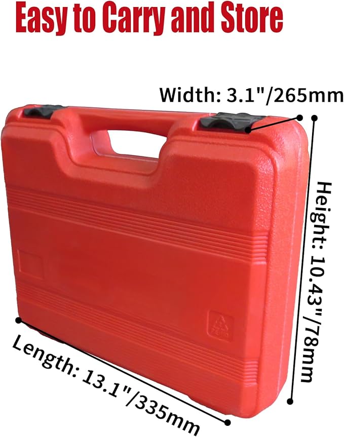 1/2 Inch Deep Drive Impact Socket Set,6-Point,Metric (10mm-32mm),14 Pcs,Cr-Mo Steel,With a Storage Case