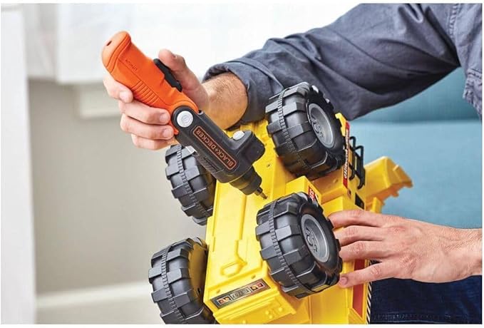BLACK+DECKER Cordless Screwdriver with LED Light 4V MAX, Electric Screwdriver with 2 Pcs Bit Set (BDCSFL20C)