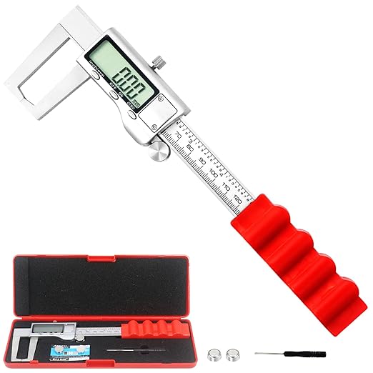 Digital Outside Groove Caliper, Disc Brake Rotor Micrometer, Digital Vernier Calipers Measuring Tool for Disc Brake, Brake Measuring Tool wtih Caliper- Inch/Metric Conversion (2 Inch/50mm)